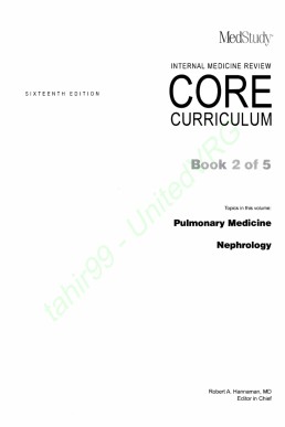 Internal Medicine Review Core Curriculum Part 2 - Dr Notes